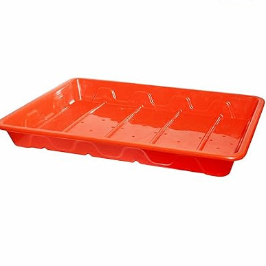 Hydroponics Premium Plastic Tray -- HDPE Food-Grade, 16x22x2.5in, Orange - image 3