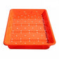 Hydroponics Premium Plastic Tray -- HDPE Food-Grade, 16x22x2.5in, Orange