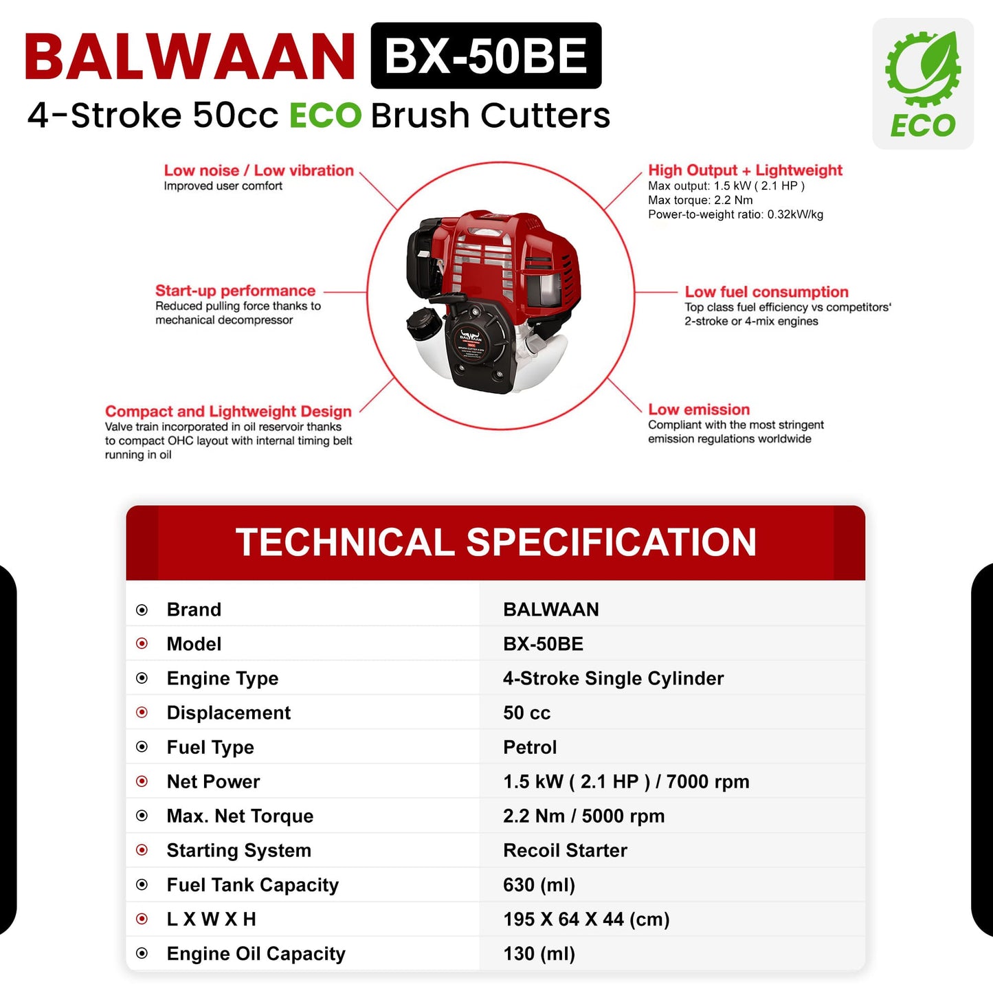 Back Pack BX 50B BRUSH CUTTER(BBC-4BPN) -PRO