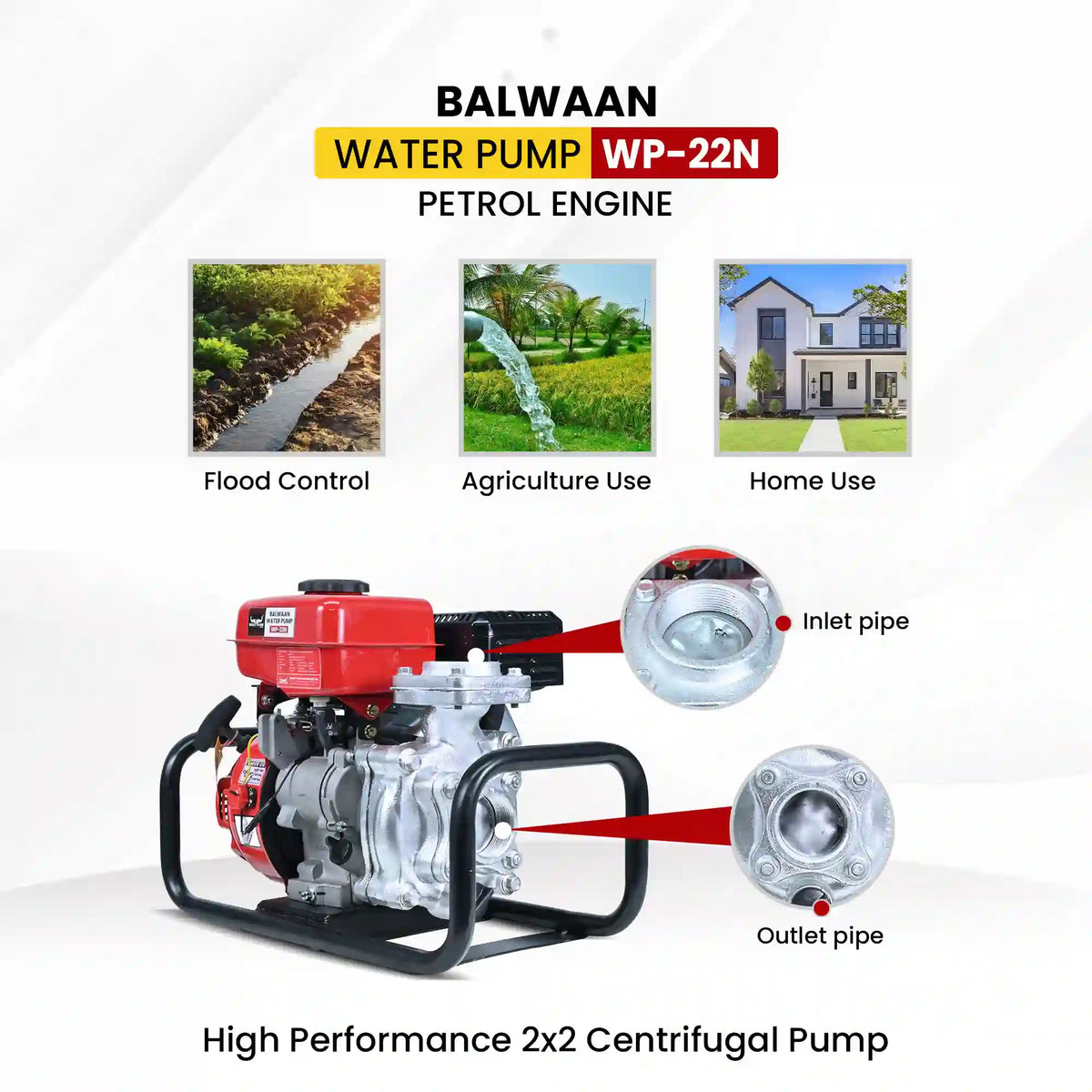 Balwaan Water Pump 2x2 Inch - (Premium Monoblock) WP-22N - image 5