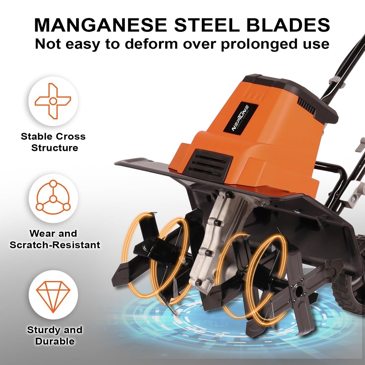 Electric Portable Mini Garden Tiller Cultivator, Weeder NC-41E 1500 W