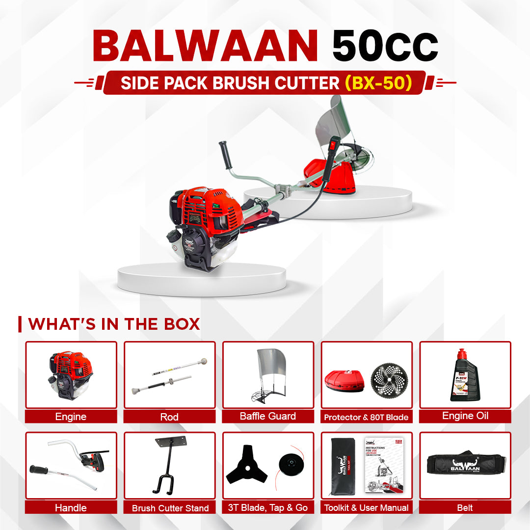 BX-50 Pro|Balwaan Side Pack Brush Cutter Petrol