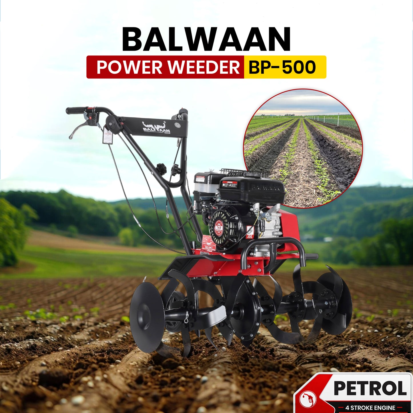 BP-500| Balwaan Power Weeder - (MPDT) (Light Weight) Petrol