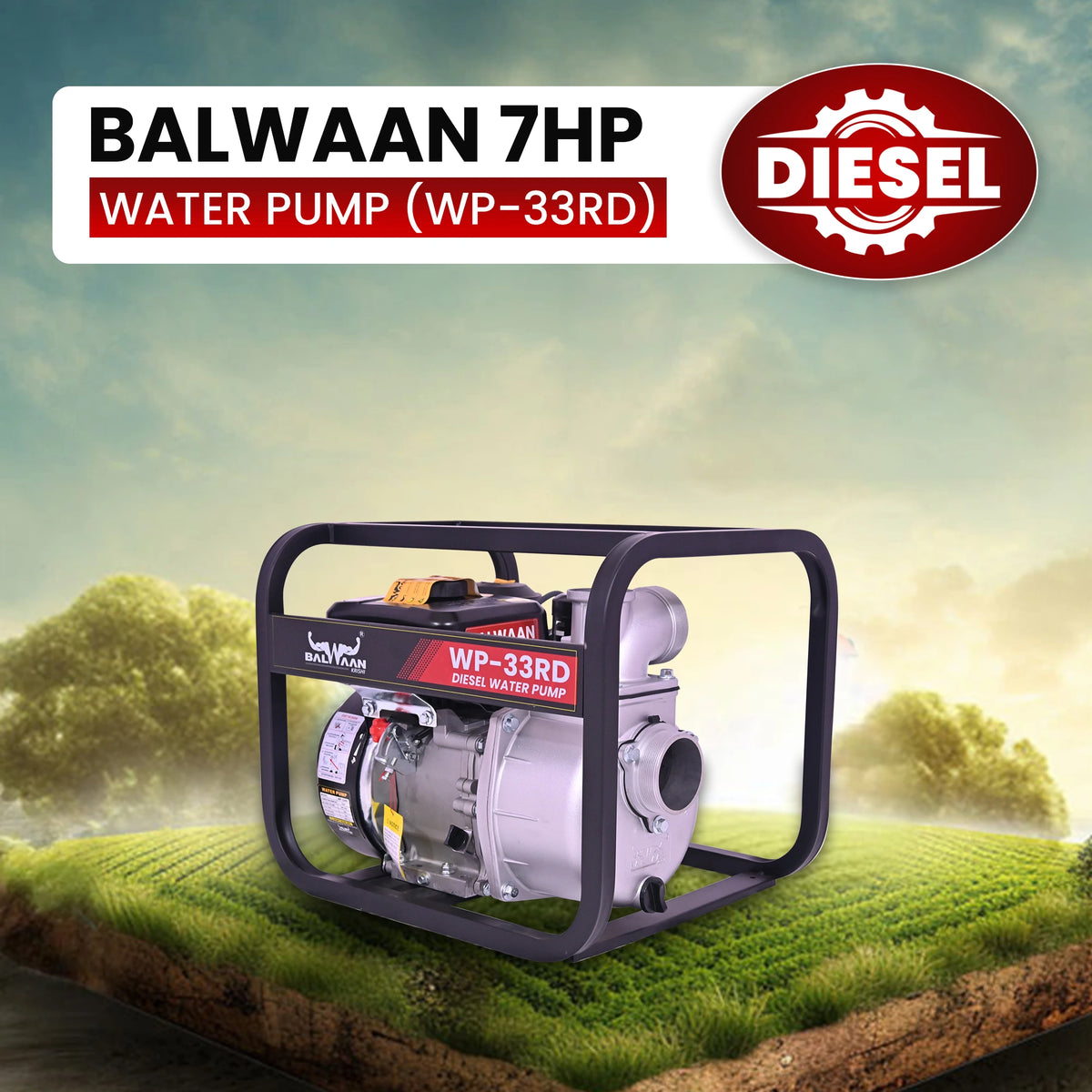 Balwaan Water Pump 3X3 Inch -(Premium) WP-33RD - image 3
