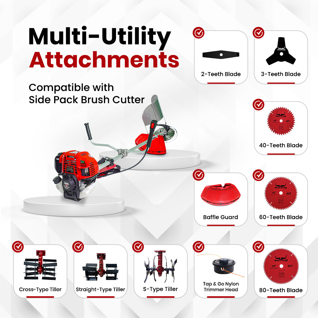 BX-50 Pro|Balwaan Side Pack Brush Cutter Petrol