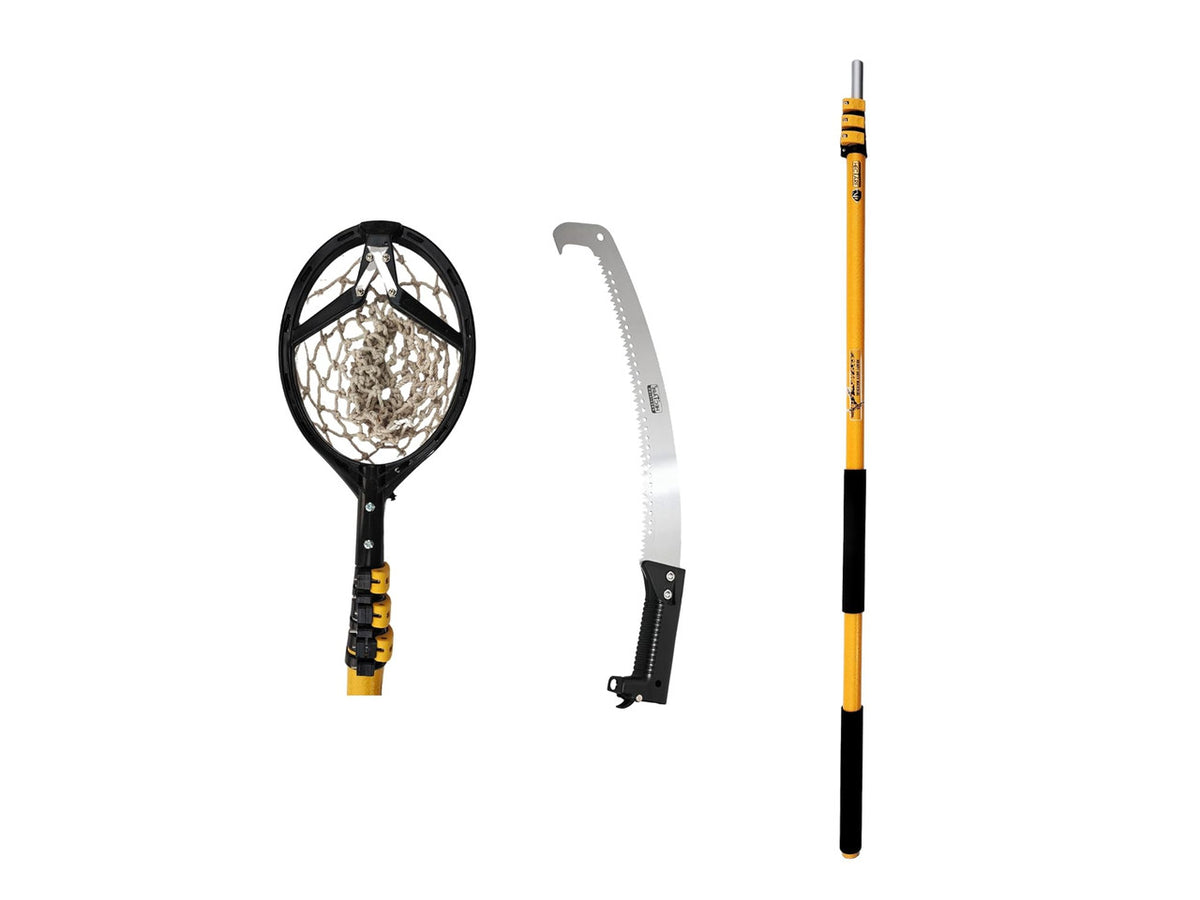 Hectare 18 Ft Telescopic Mango Harvester and Q-Neck Pruning Saw Combo
