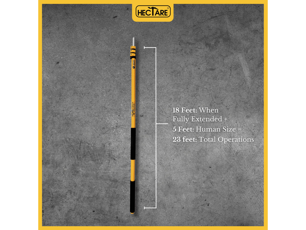 Hectare 18 Ft Adjustable Aluminium Telescopic Pole | Fibreglass Grip - image 2
