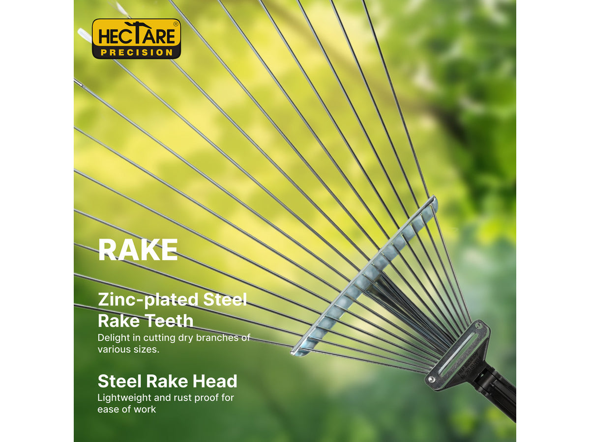 Hectare Precision 15-Tine Stainless Steel Adjustable Garden Rake - image 2