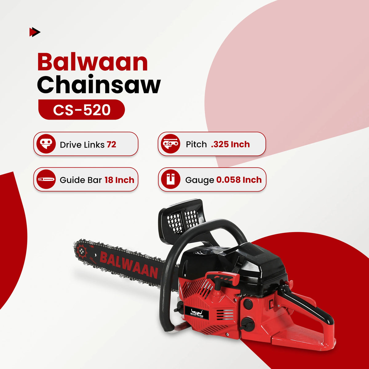 Balwaan Chainsaw 18" CS-520