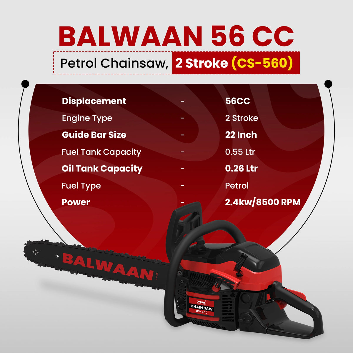 Balwaan Chainsaw 22" CS-560