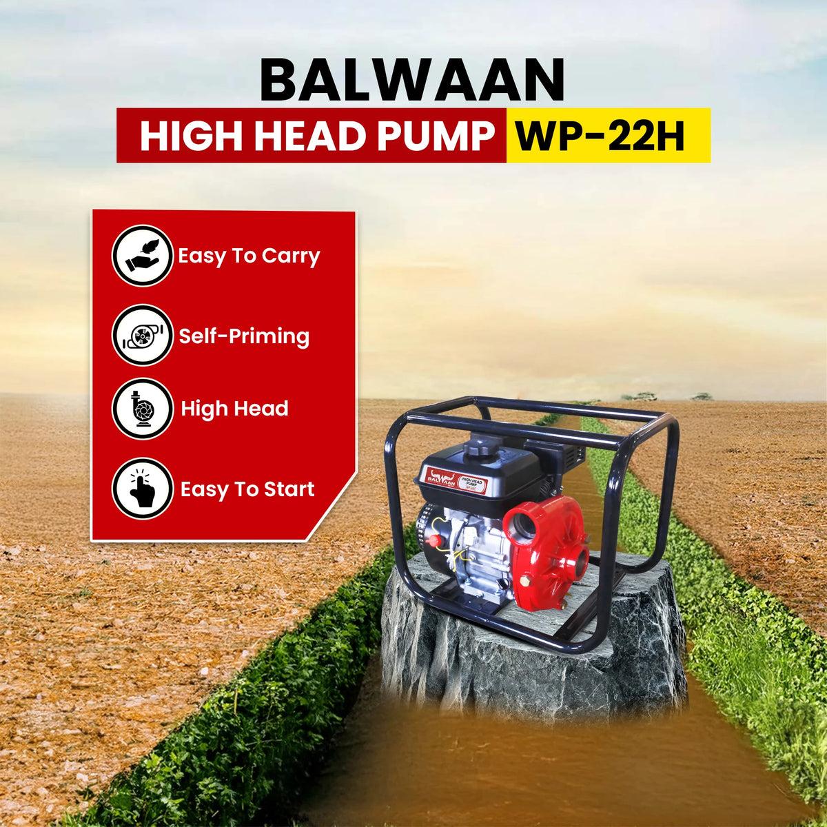 Balwaan High Head Pump 2x2 inch WP-22H - image 3