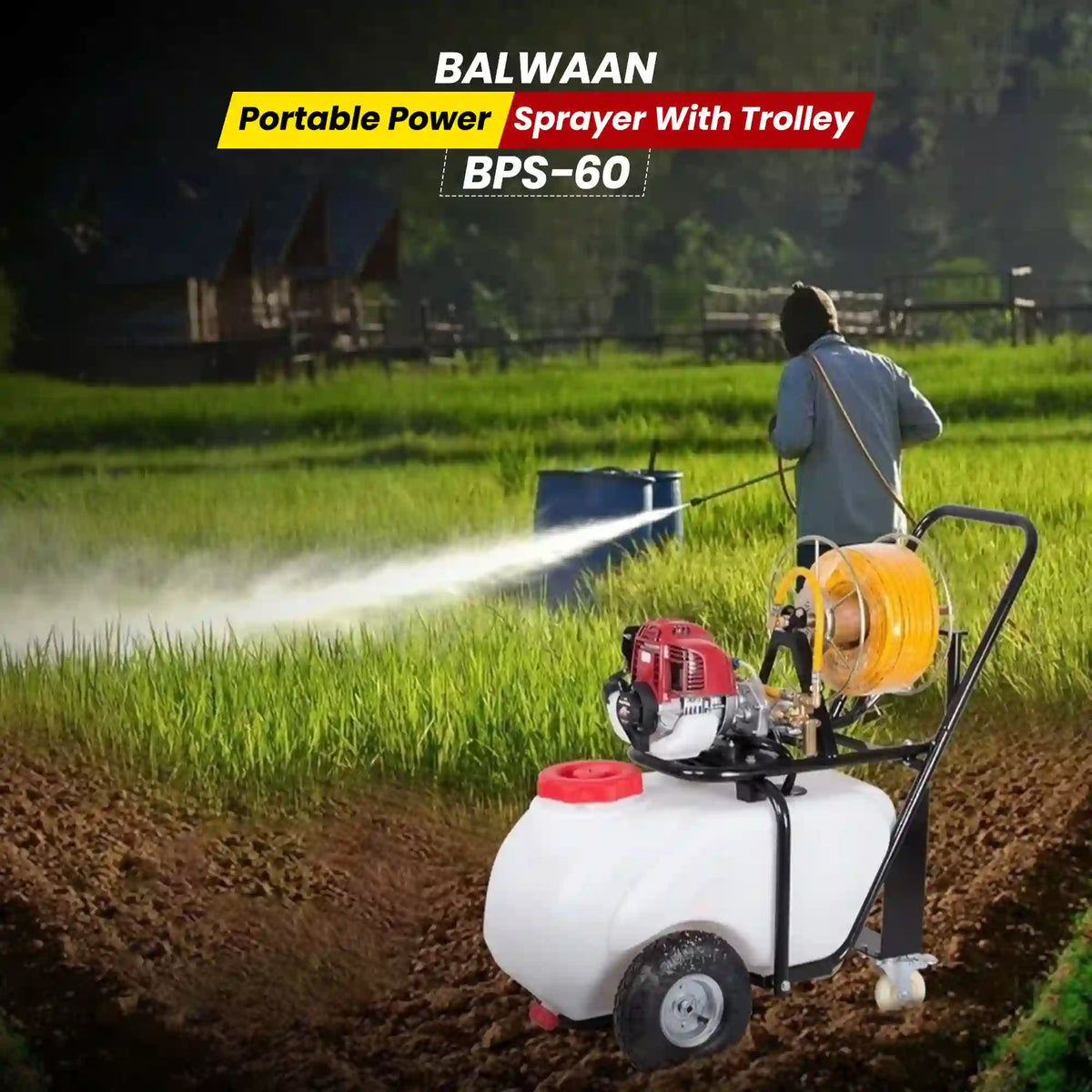 Balwaan Portable Power Sprayer With Trolley BPS-60 - image 5