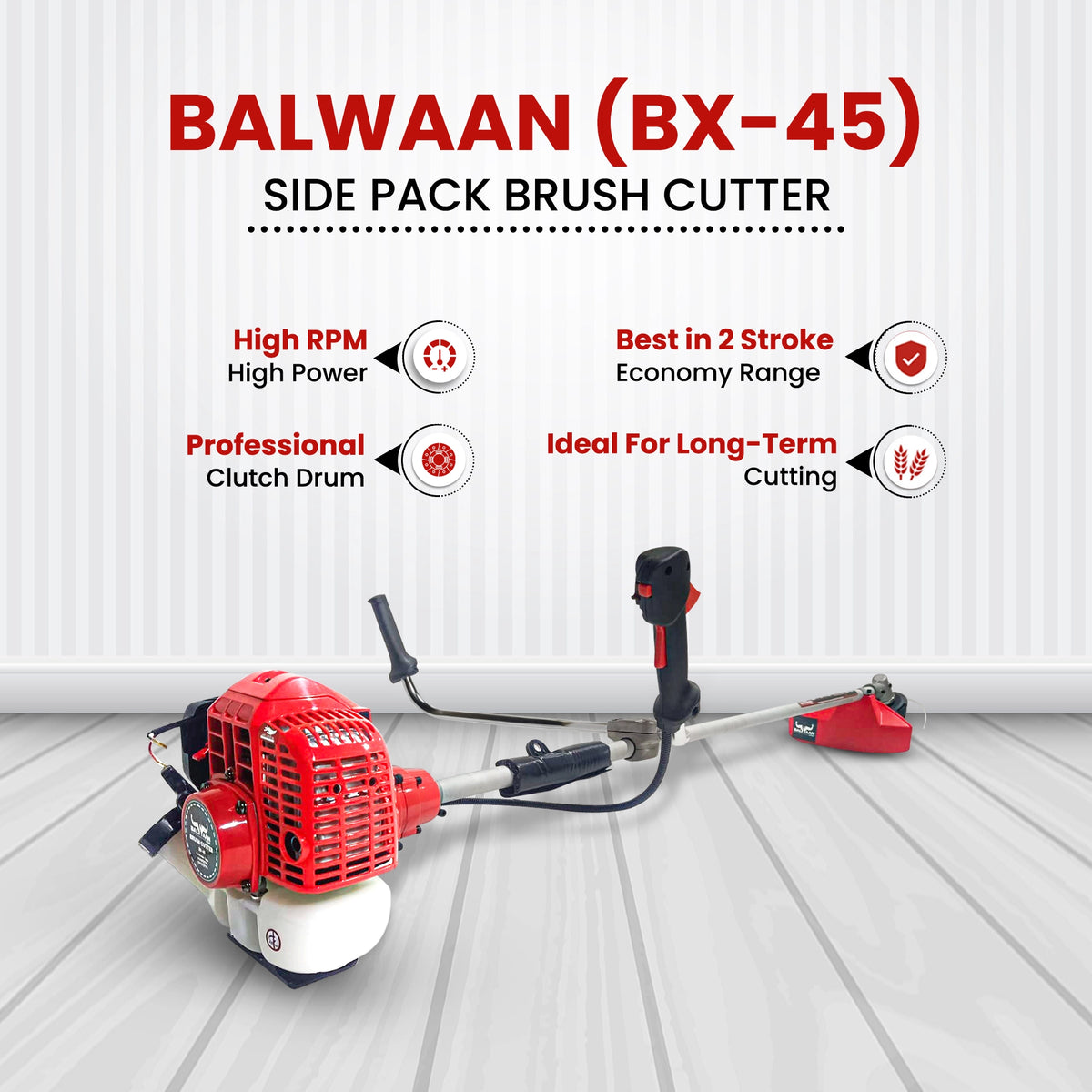 Balwaan Side Pack Brush Cutter Petrol BX-45