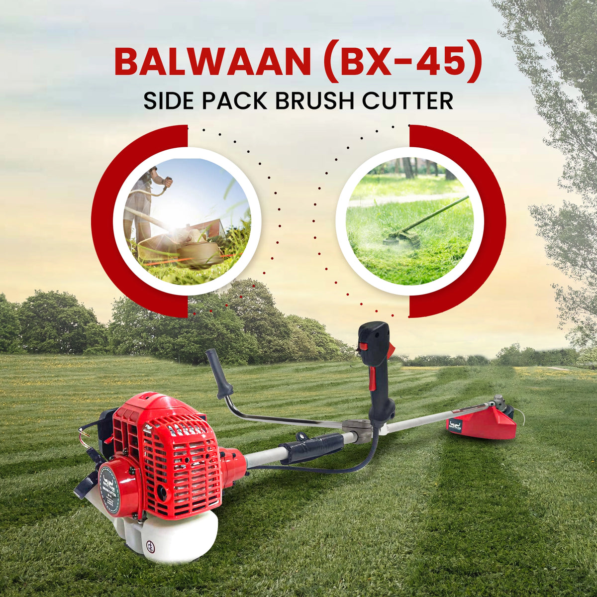 Balwaan Side Pack Brush Cutter Petrol BX-45