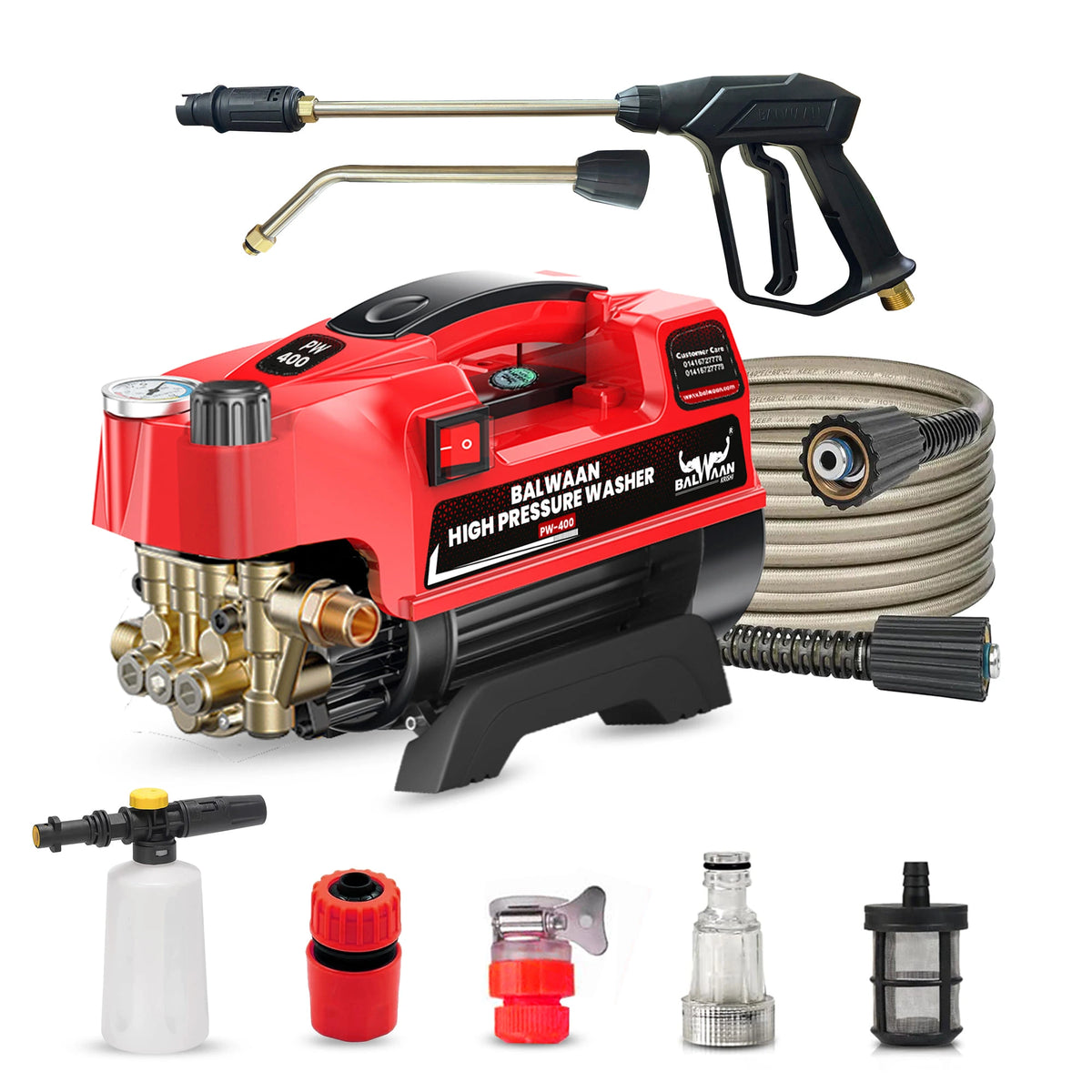 Balwaan Pressure Washer (Adjustable Brass Pump) PW-400