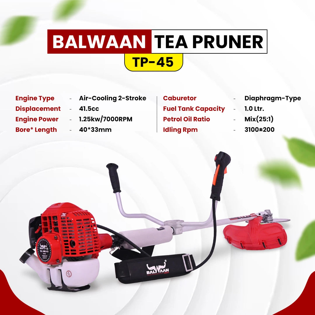 Balwaan Side Pack Brush Cutter cum Tea Pruner Petrol TP-45