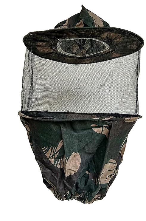 Bee Veil with Leather Gloves – Cotton Veil, Netted Face Panel & Elasticated Cuffs - image 4