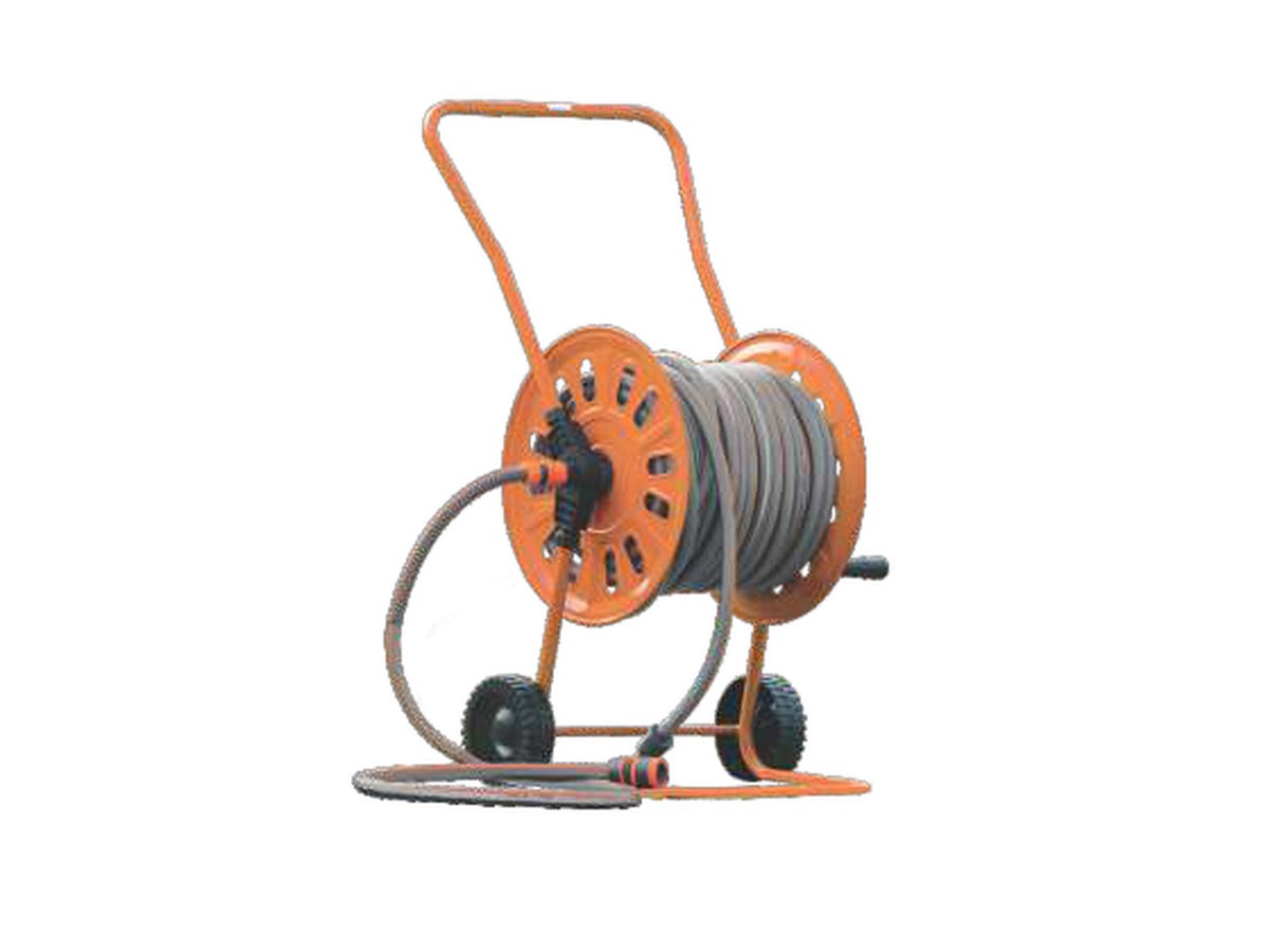 Spanco Hose Reel with Push-Wheel Stand, 150 ft Capacity | SGHR-215