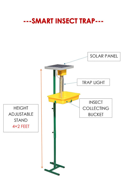 Smart Solar Insect Trap – 10W Panel, 5000mAh Battery, Auto Dusk-to-Dawn