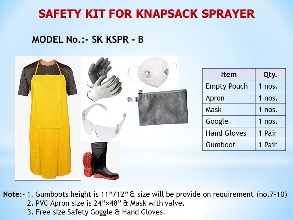 Safety Kit for Knapsack Sprayer(B)