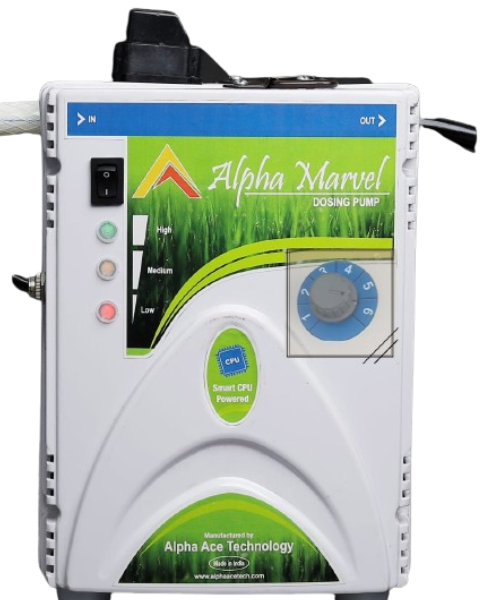 AlphaAce Regulator Pump | 12V Battery-Powered Fertigation Flow Controller