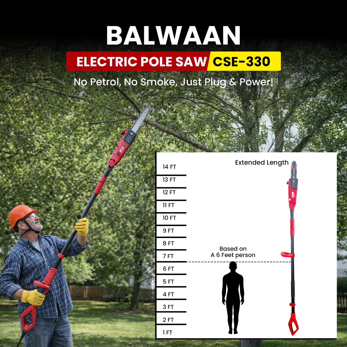Balwaan Electric Pole Saw CSE-330