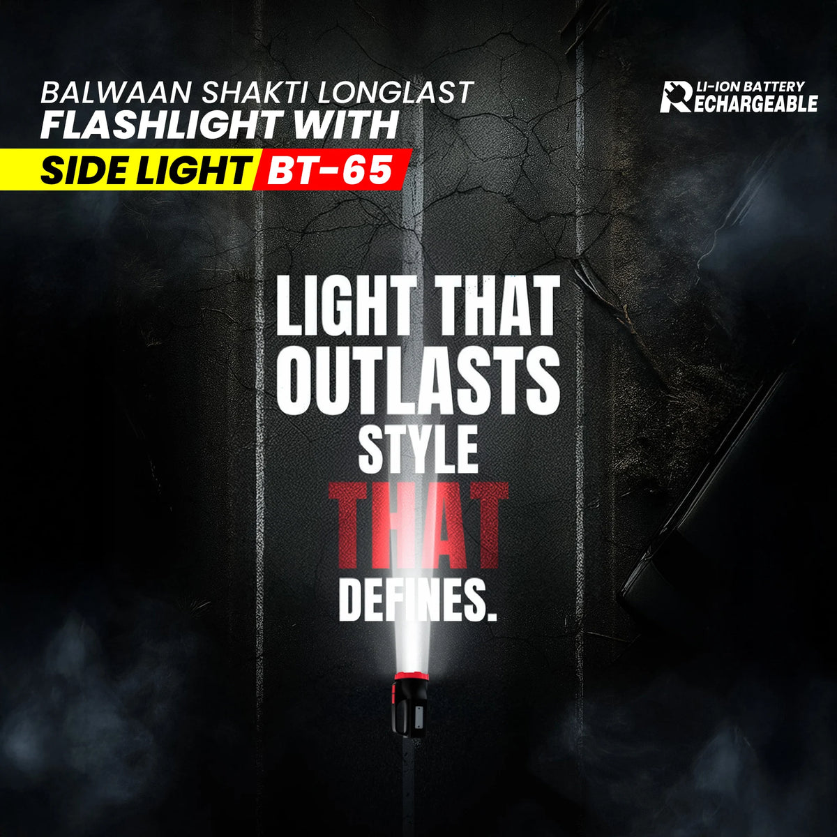Balwaan Shakti Longlast Flashlight with Side Light BT-65 - image 6