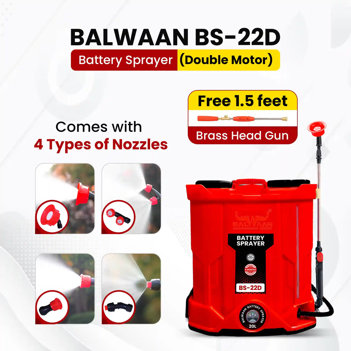 Balwaan Battery Sprayer (Double Motor) BS-22D - image 2