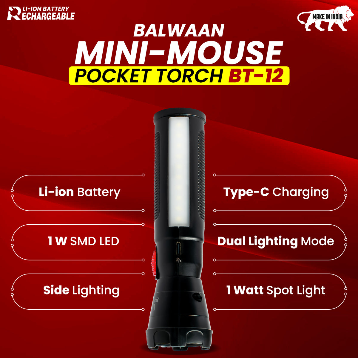 Balwaan Shakti Mini-Mouse Pocket Torch BT-12 - image 8