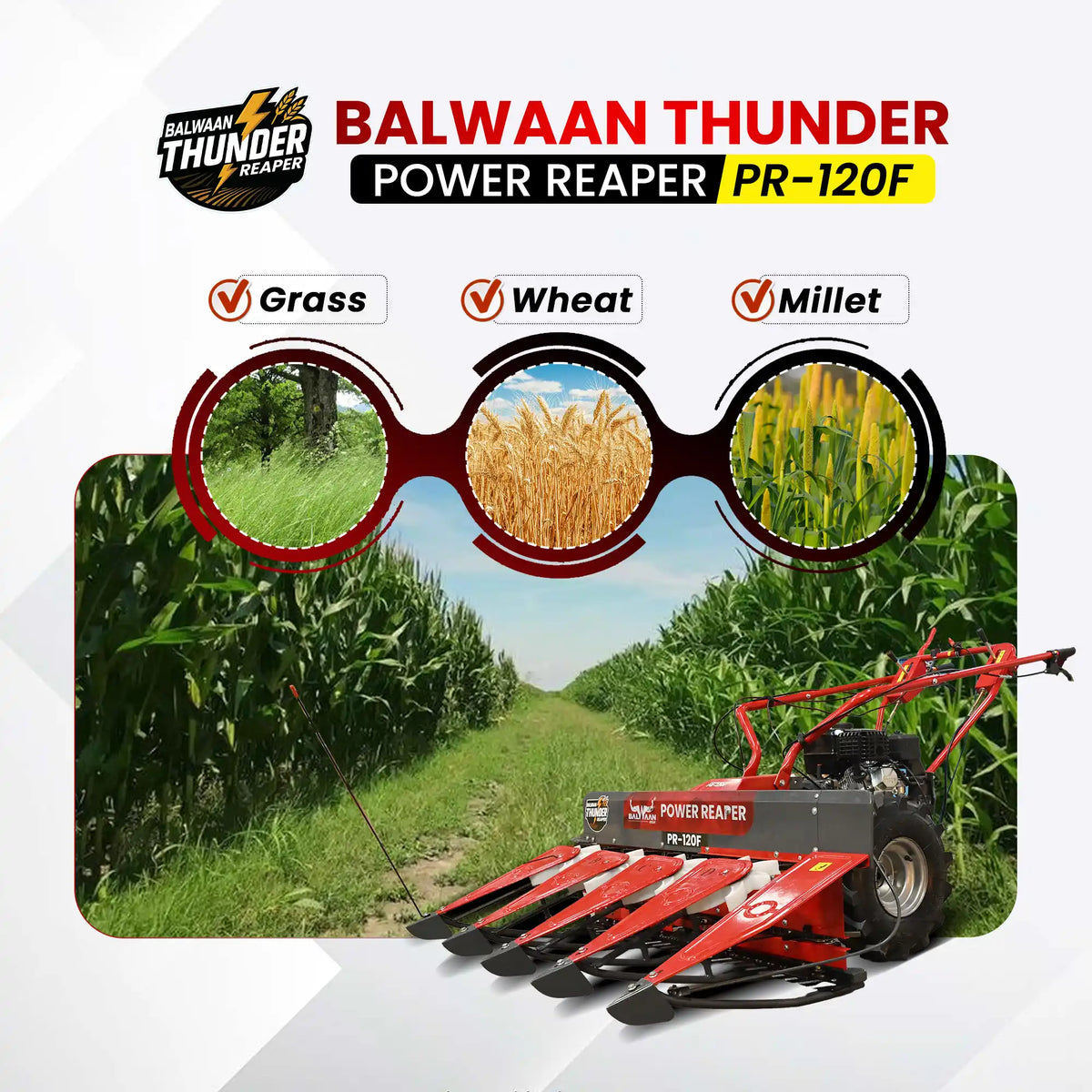 Balwaan Petrol Reaper 4 Row PR-120F