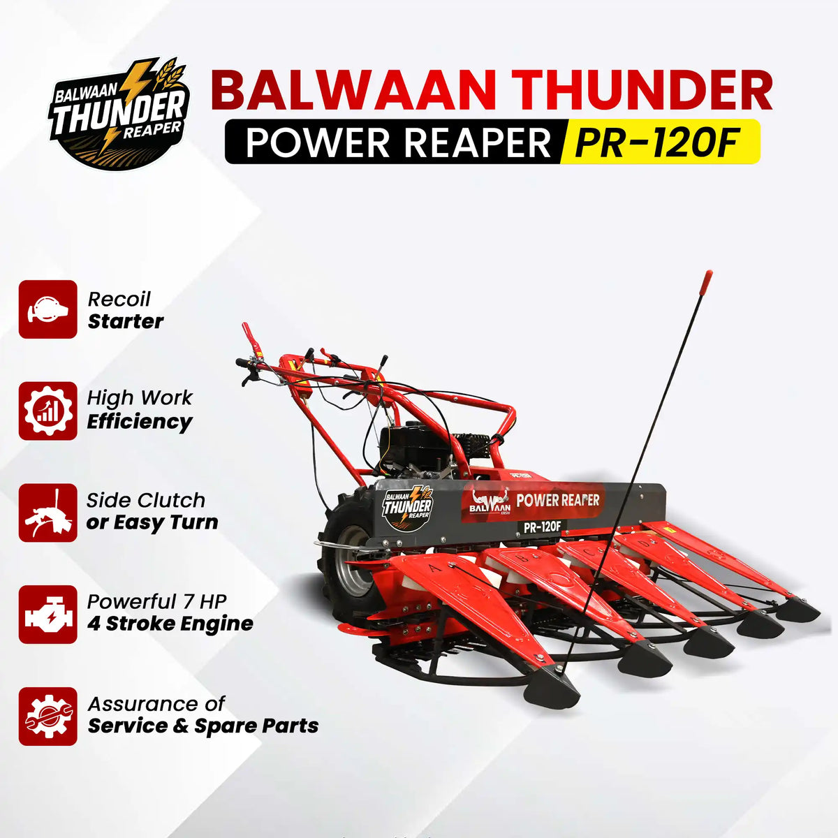 Balwaan Petrol Reaper 4 Row PR-120F