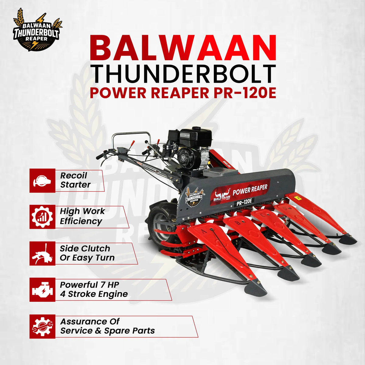 Balwaan Petrol Reaper 4 Row PR-120E