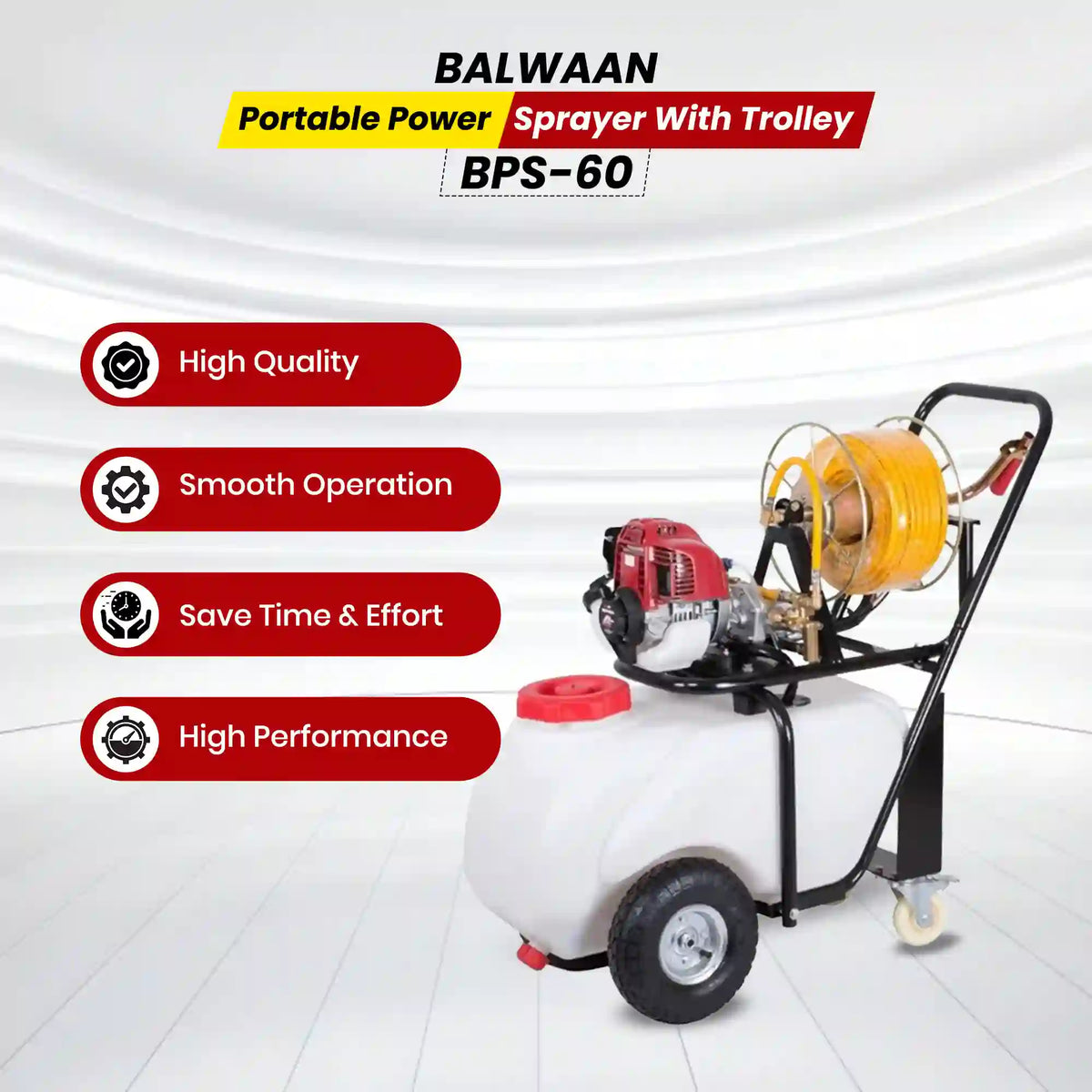 Balwaan Portable Power Sprayer With Trolley BPS-60 - image 3
