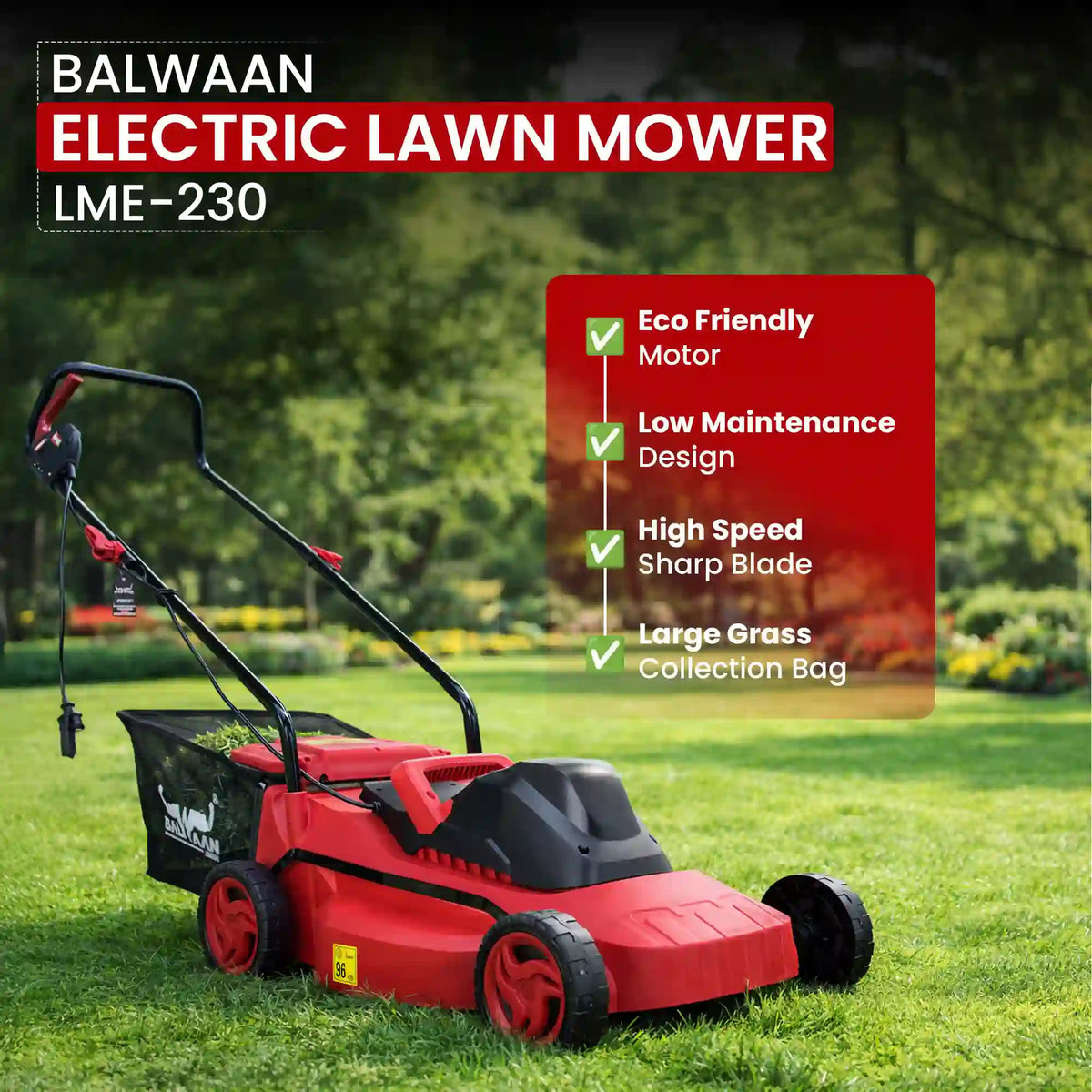 Balwaan Electric Lawn Mower LME-230