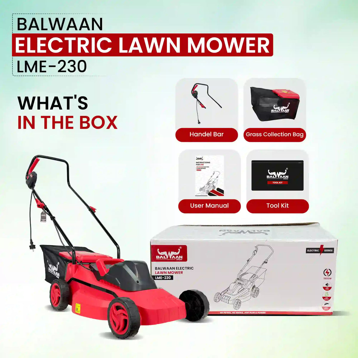Balwaan Electric Lawn Mower LME-230