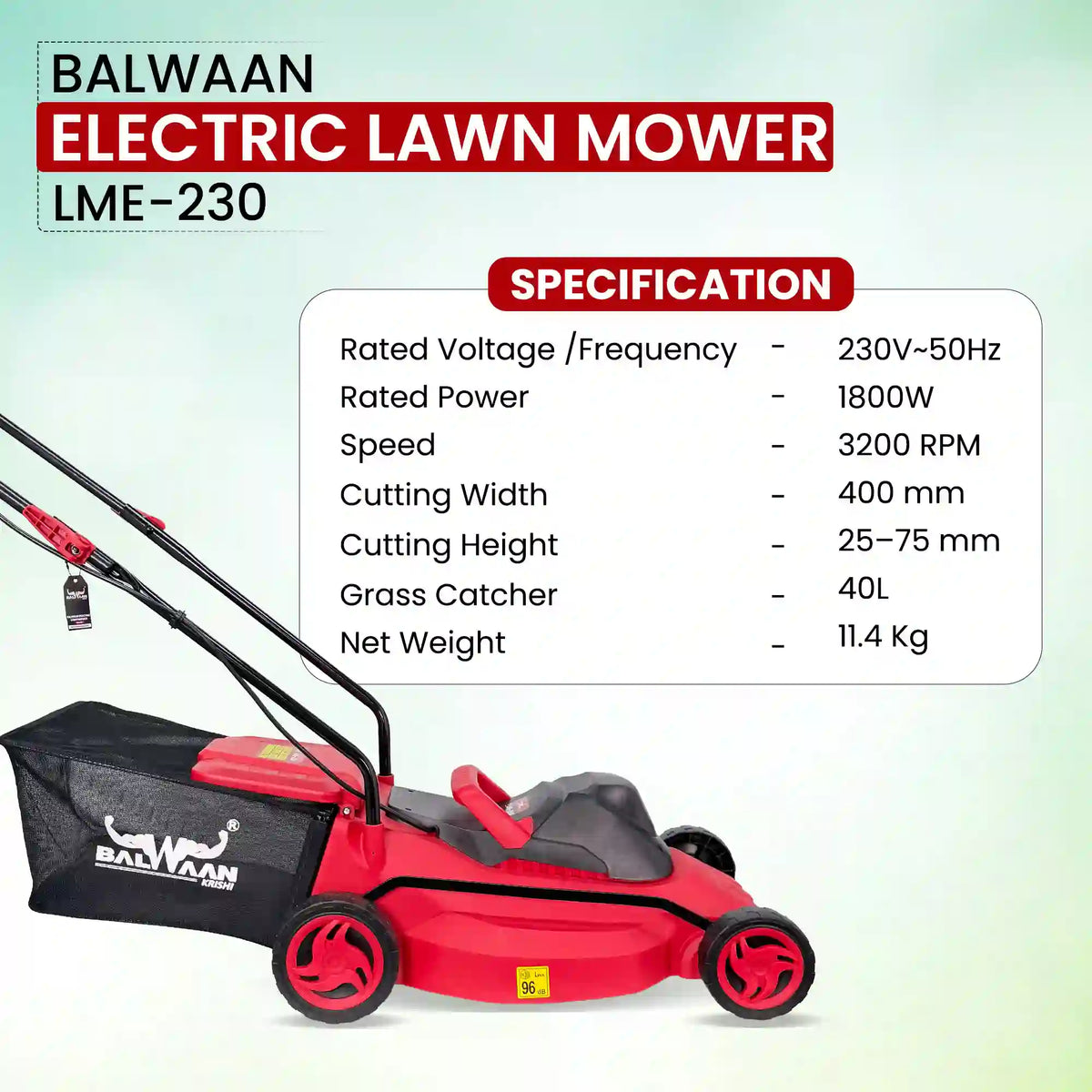 Balwaan Electric Lawn Mower LME-230