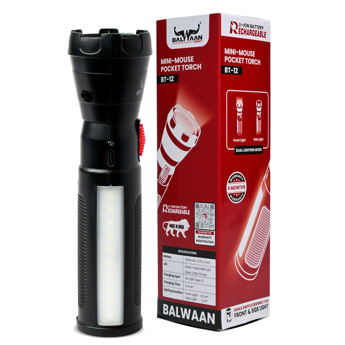Balwaan Shakti Mini-Mouse Pocket Torch BT-12 - image 2