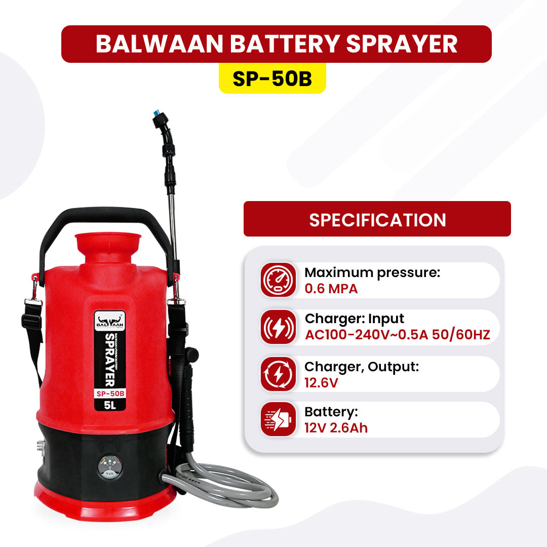 Balwaan Li-Ion Battery Sprayer (5L) SP-50B - image 2