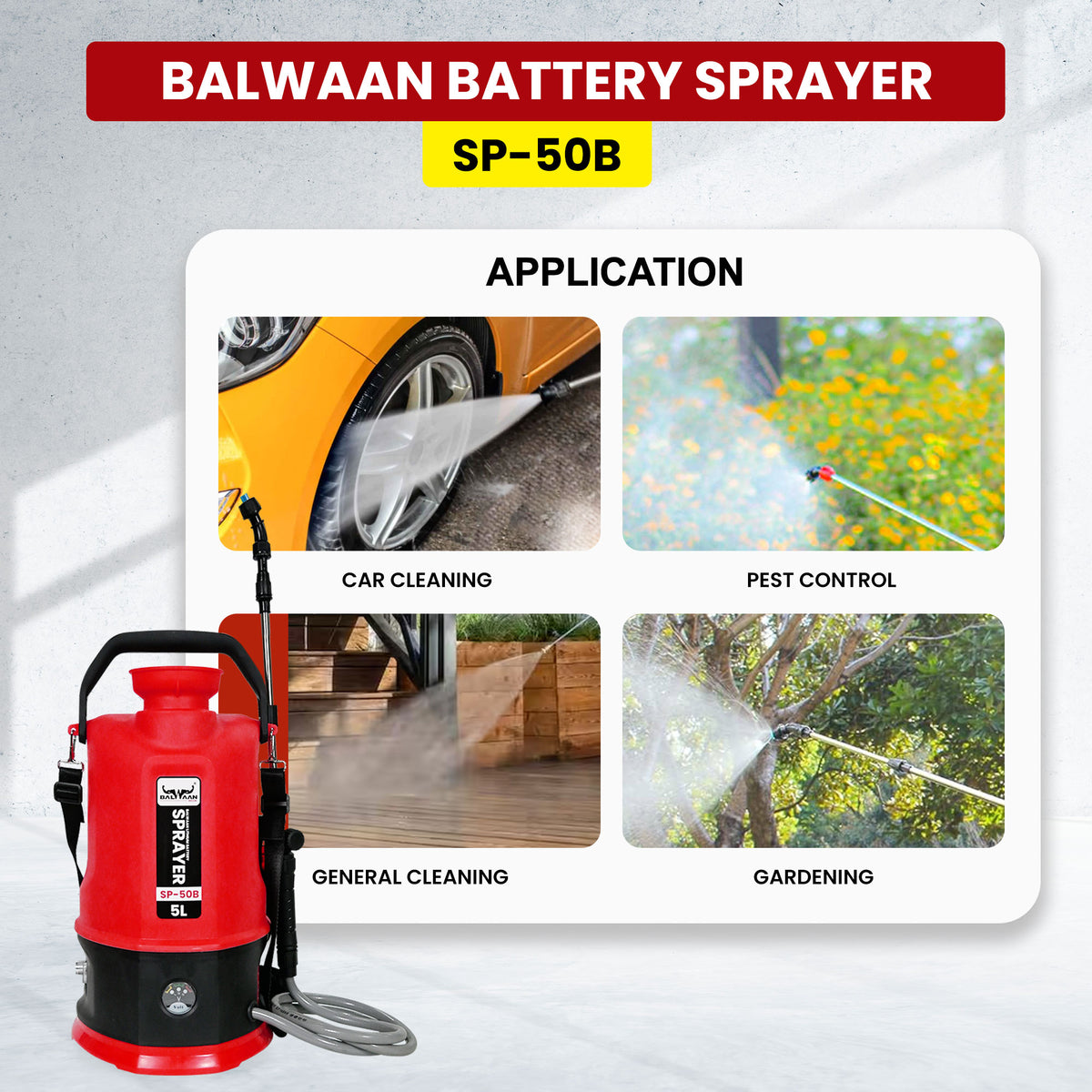 Balwaan Li-Ion Battery Sprayer (5L) SP-50B - image 3