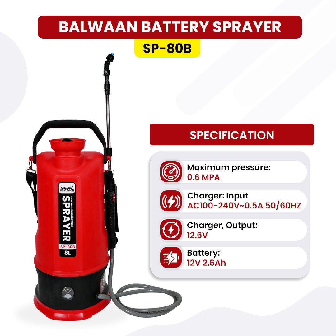 Balwaan Li-Ion Battery Sprayer (8L) SP-80B - image 2