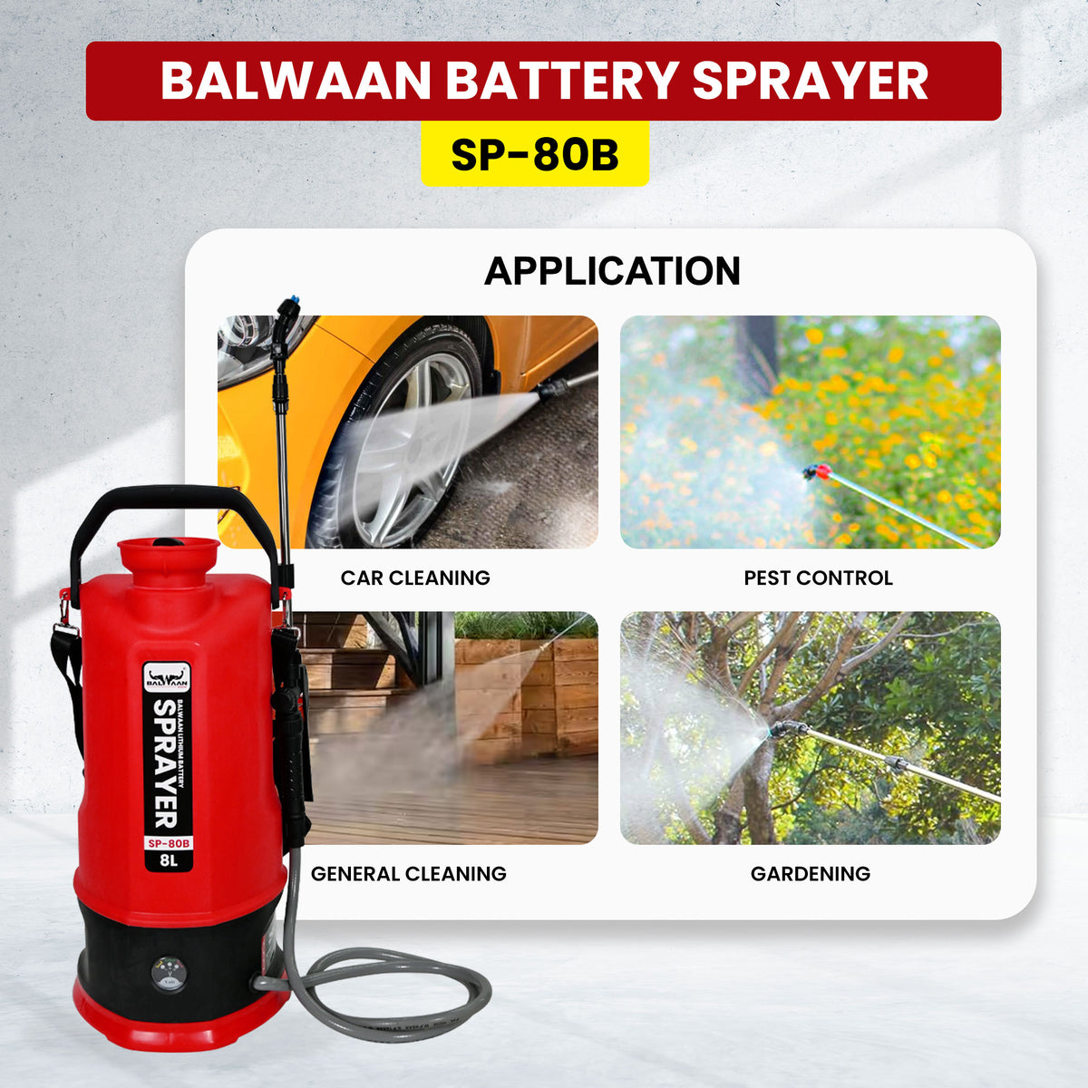 Balwaan Li-Ion Battery Sprayer (8L) SP-80B - image 3