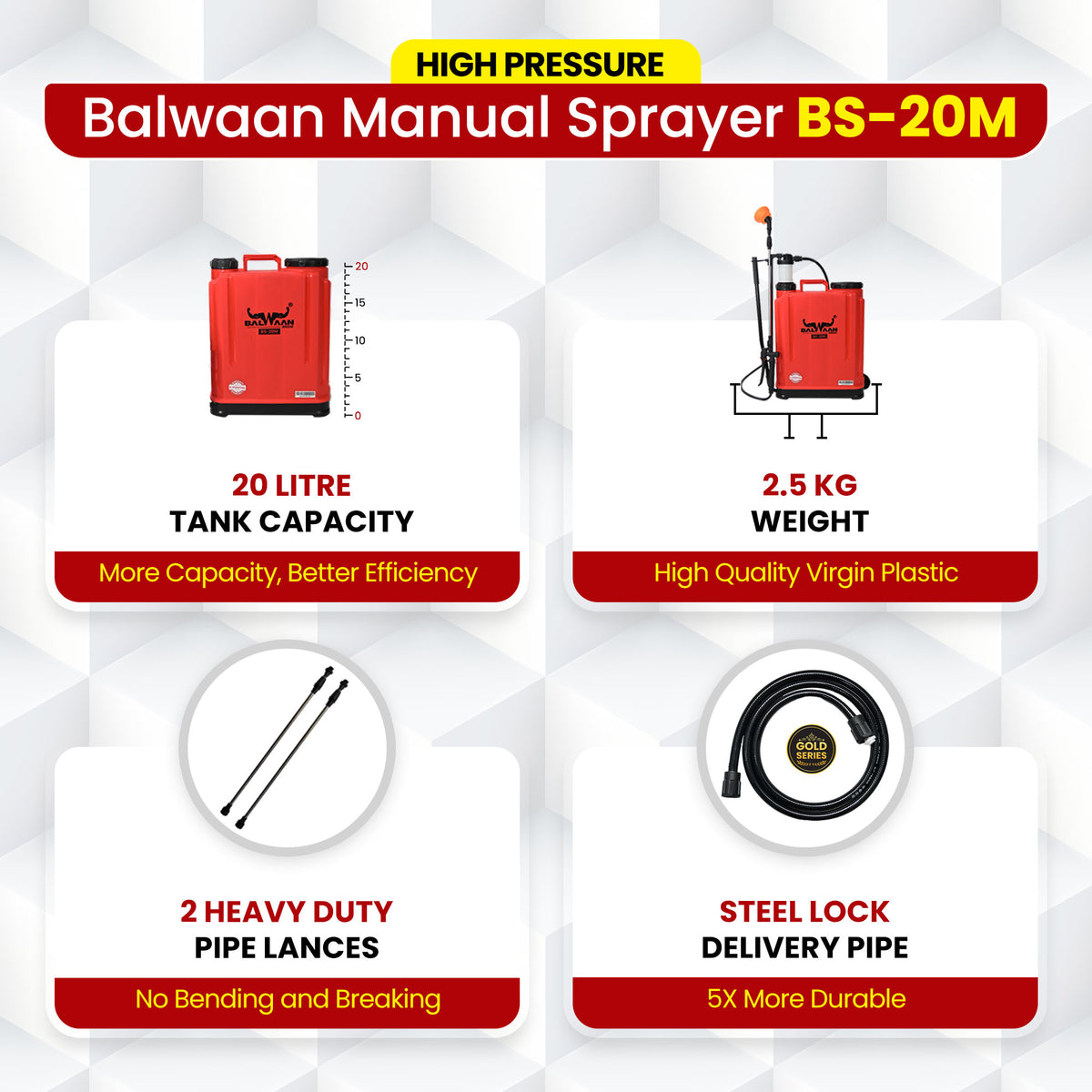 Balwaan Manual Sprayer (Gold Series) BS-20M - image 4