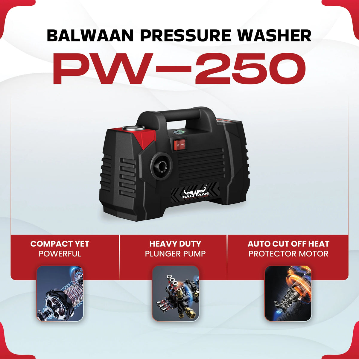 Balwaan Pressure Washer (Lightweight) PW-250