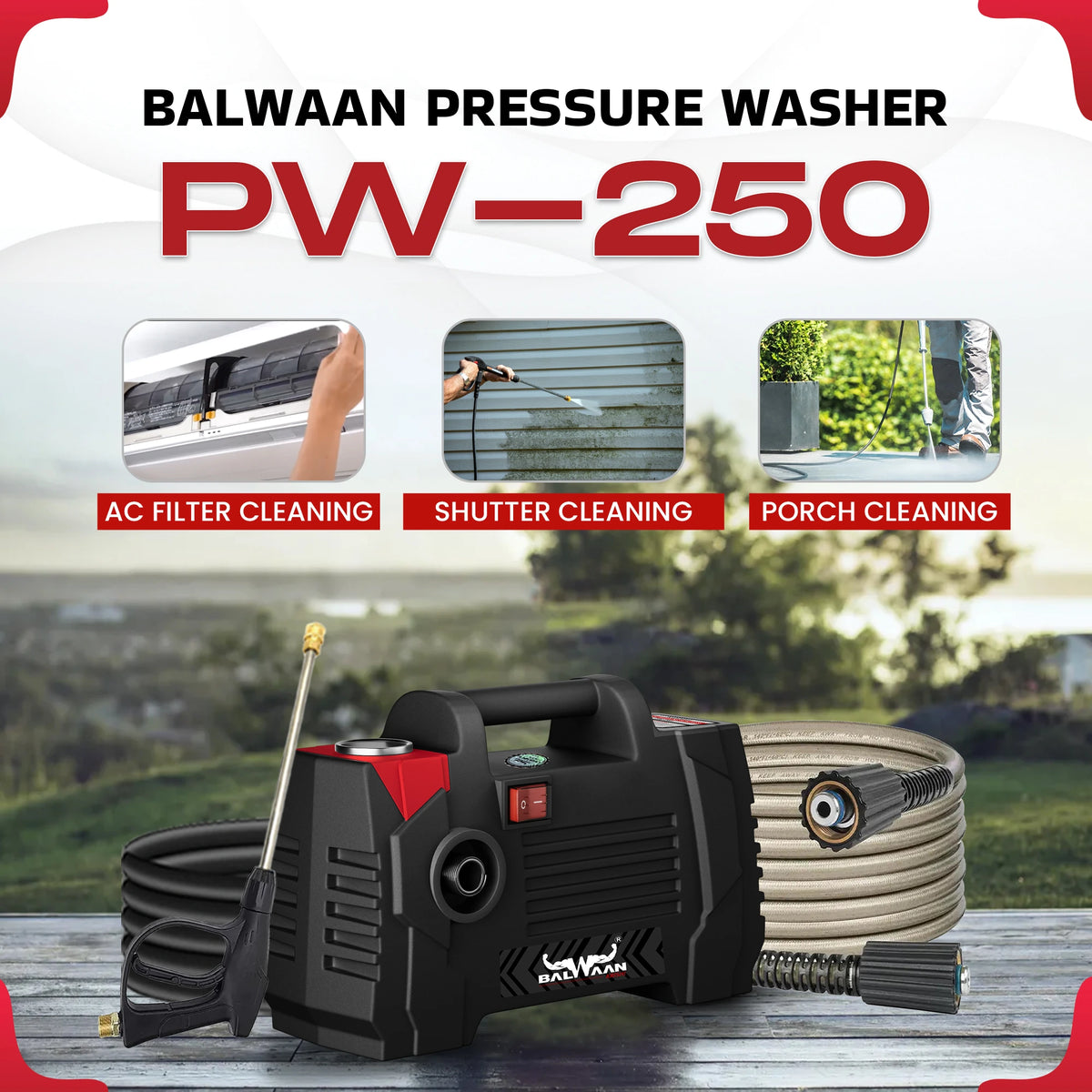 Balwaan Pressure Washer (Lightweight) PW-250