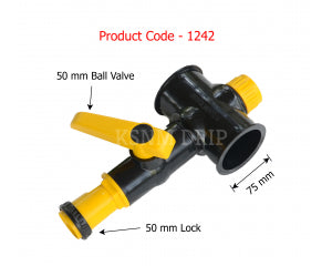 KSNM 4WC TEE 75 mm | Ball Valve 50 mm | 50 mm Lock