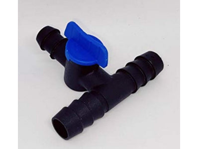 KSNM Tee barbed connector with valve | 16 mm