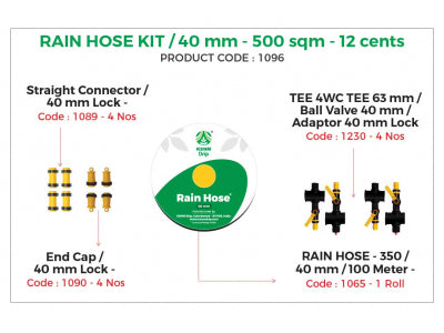 KSNM Rain Hose Kit | 40 mm - 500 Sqm - 12 cents