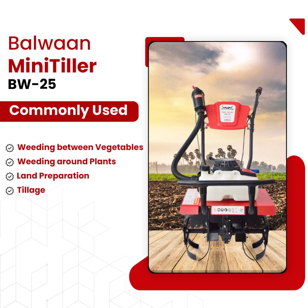 Balwaan BW-25 63cc Mini Power Tiller – 3 HP, 18-Inch Working Width - image 2