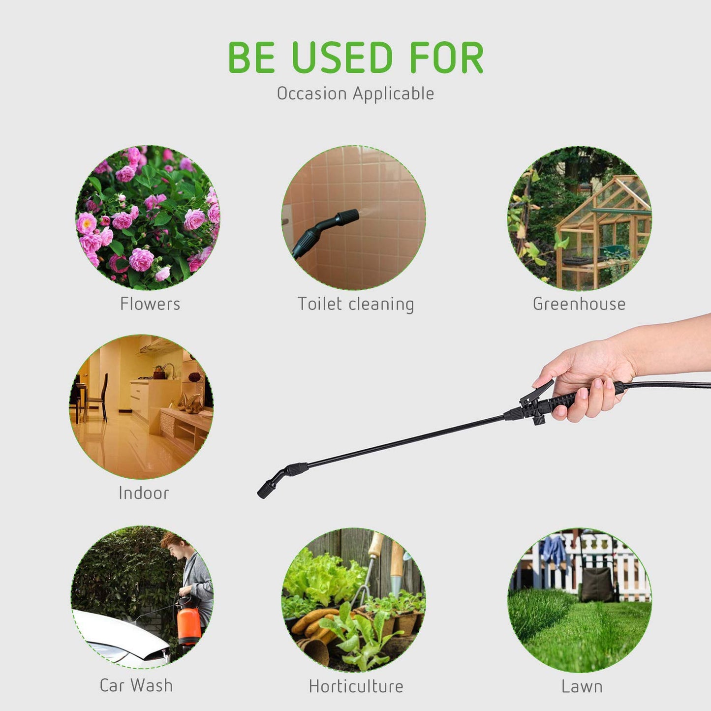 Neptune 5 Liter Hand Operated Lawn and Garden Sprayer Pressure Sprayer with Pressure Relief Valve, Adjustable Shoulder Strap