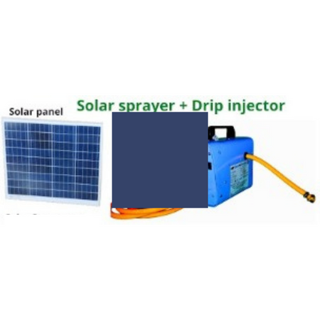 SOLAR OPERATED PESTICIDE SPRAYER MACHINE + DRIP INJECTOR